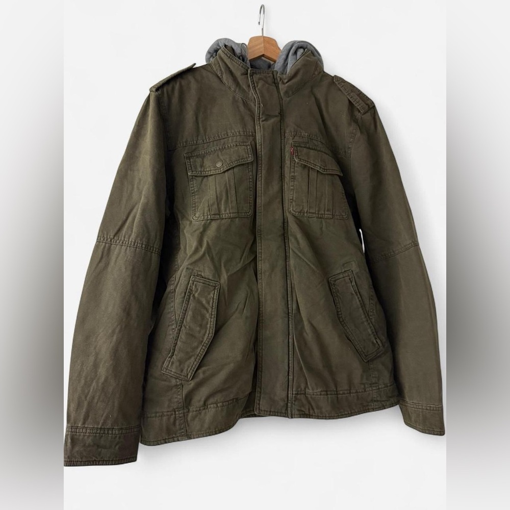 Men's khaki green Levi’s Hooded Jacket
